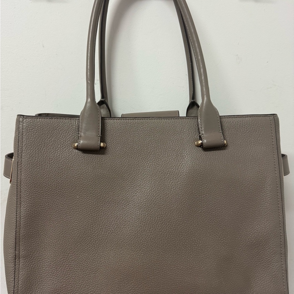 Coach Taupe Leather Tote Bag - Picture 2 of 7